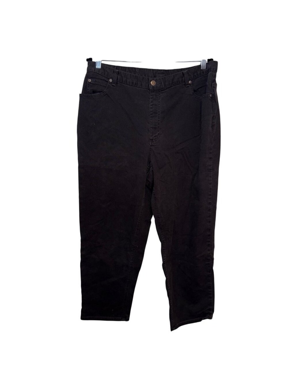 Crazy Horse By Liz Claiborne Womens Black Denim Jeans Size 16W Cotton/Spandex